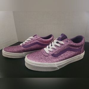 Vans Purple Low-Top Sneakers Glitter Finish